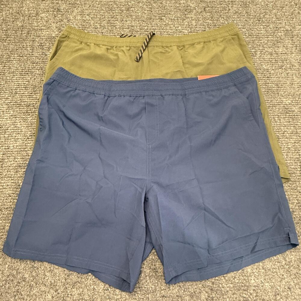 Sherpa Adventure Gear Shorts Mens 2XL Blue Green 2 Pack 7 In Inseam Hiking